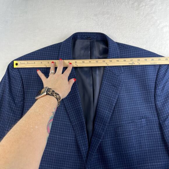 Jos. A. Bank 52 Long 52L Traditional Fit Plaid Comfort Stretch Sportcoat Jacket - Picture 9 of 16
